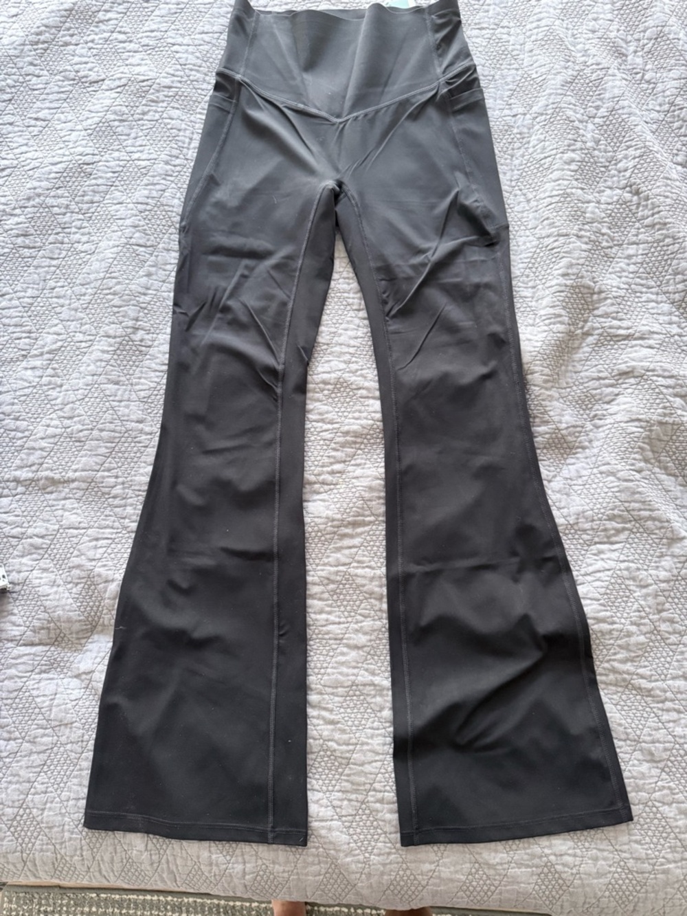 NWT High-Waist Black Flared Yoga Pants Ultra Sculpt